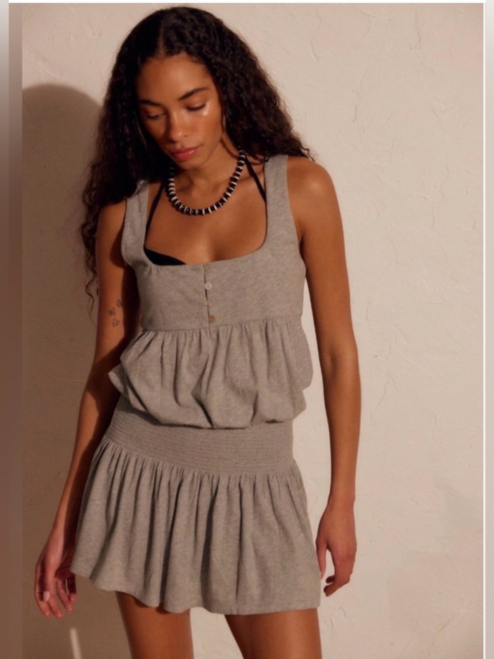 FREE PEOPLE Hally Cotton-Jersey Mini Dress - Picture 5 of 12